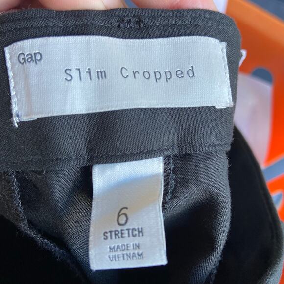 Gap Womens Pants Size 6 Slim Cropped Black White Navy Stripe NEW Please READ - Picture 5 of 5